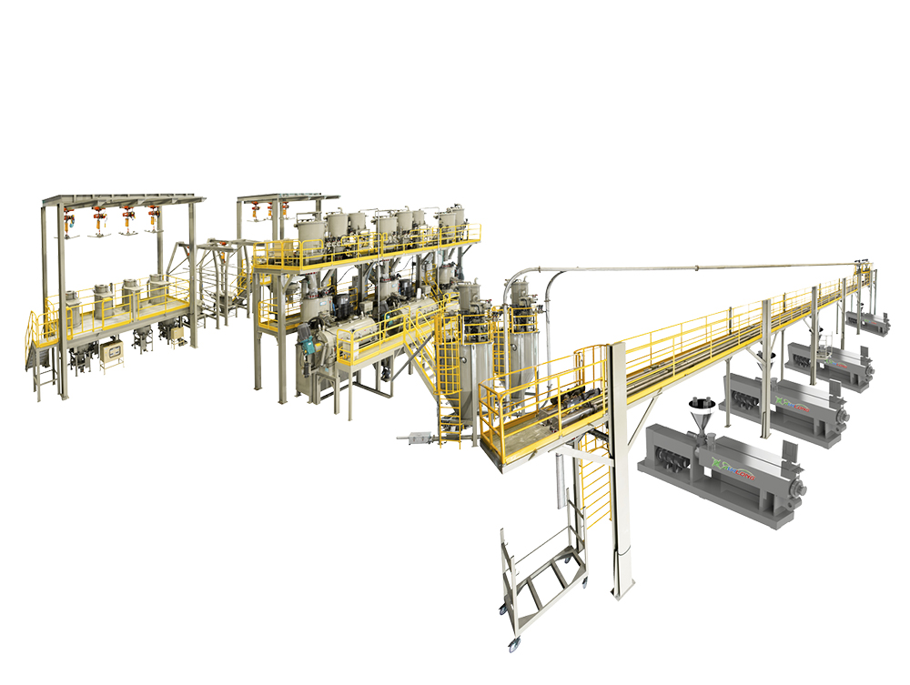 Automatic Metering, Mixing & Chain Conveying System