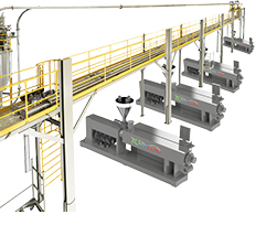 Chain Conveyor System To Extruders